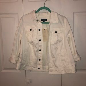 Talbots White Denim Jacket